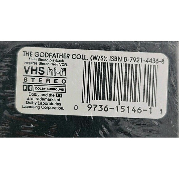 The Godfather Movie NEW Collection VHS Part 1 2 3 6-Tape Set Widescreen THX 1997 - Picture 7 of 7